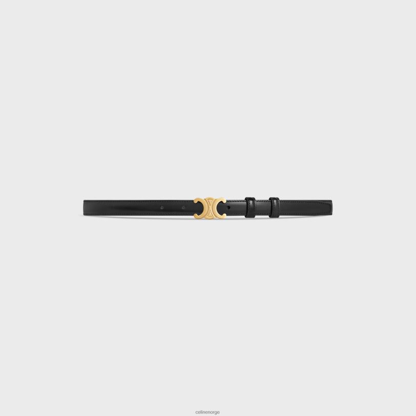 CELINE kvinner lite triomfbelte i taurillonskinn V0PT61077 tilbehør svart
