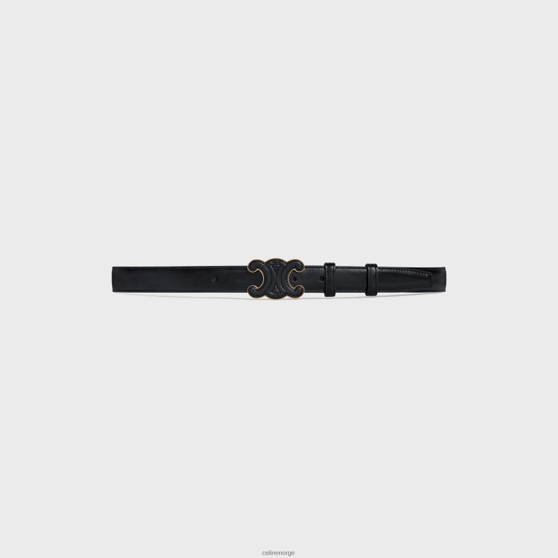 CELINE kvinner medium cuir triomfbelte i taurillon-skinn V0PT61092 tilbehør svart