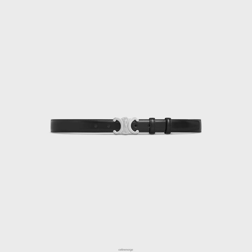 CELINE kvinner medium triomfbelte i taurillon-skinn V0PT61060 tilbehør svart