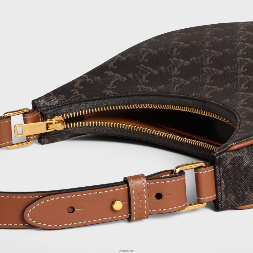 CELINE kvinner ava bag i triomphe canvas & kalveskinn V0PT6158 tilbehør tan