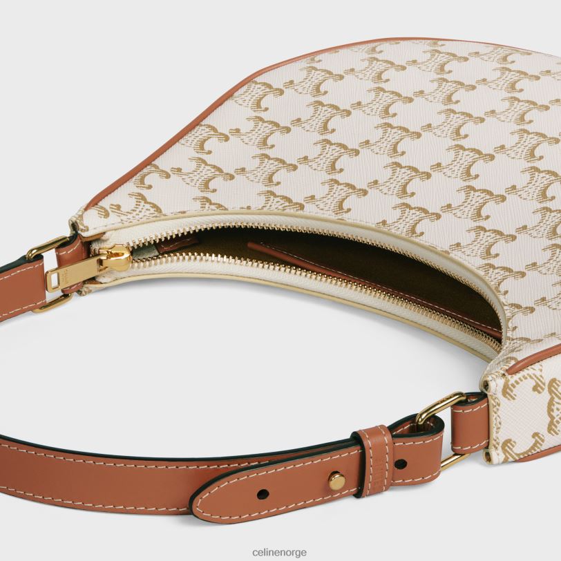 CELINE kvinner ava bag i triomphe canvas & kalveskinn V0PT6160 tilbehør hvit