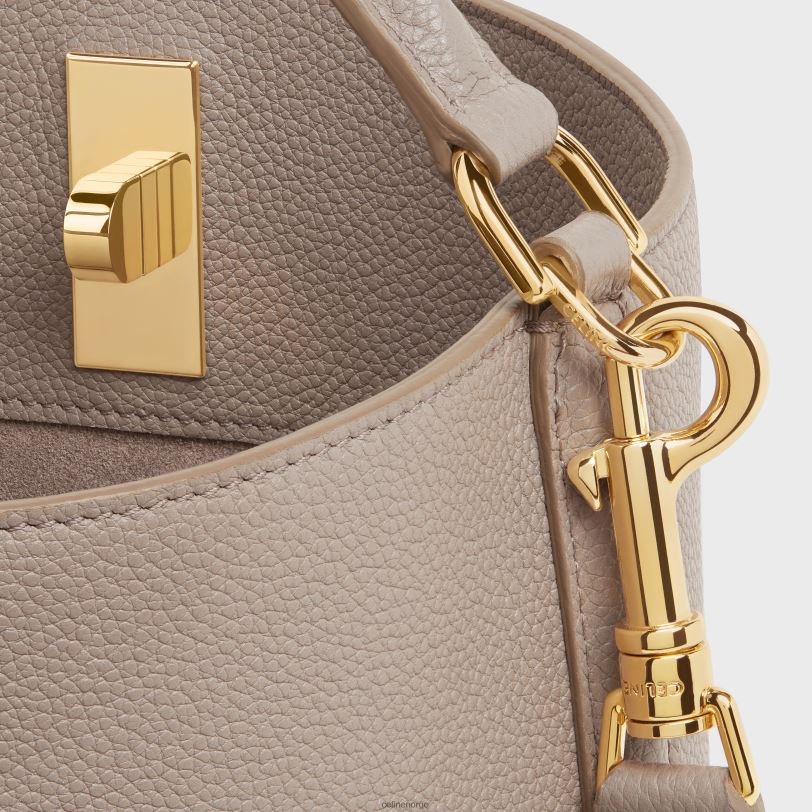 CELINE kvinner bøtte 16 pose i smidig kornet kalveskinn V0PT668 tilbehør småstein