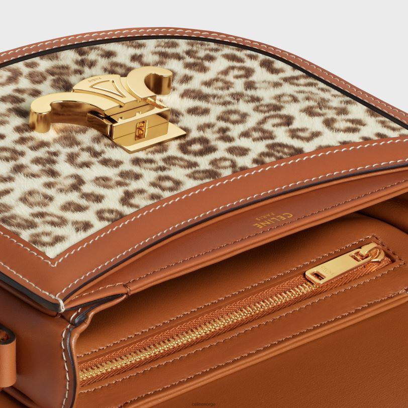 CELINE kvinner besace clea i ponnikalveskinn med trykk V0PT6175 tilbehør leopard