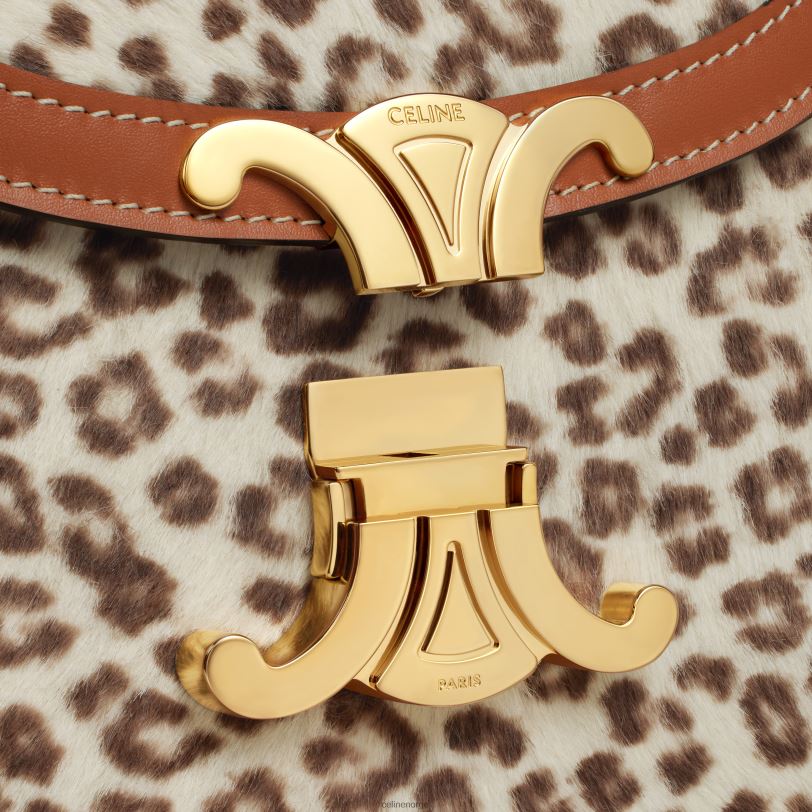 CELINE kvinner besace clea i ponnikalveskinn med trykk V0PT6175 tilbehør leopard