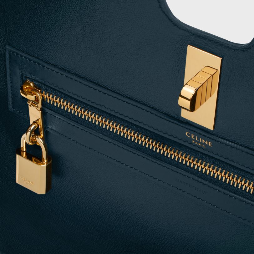CELINE kvinner cabas 16 i glatt kalveskinn V0PT6151 tilbehør marineblå