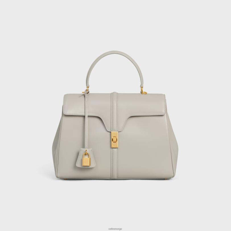CELINE kvinner classique 16 veske i satinert kalveskinn V0PT6121 tilbehør lett stein