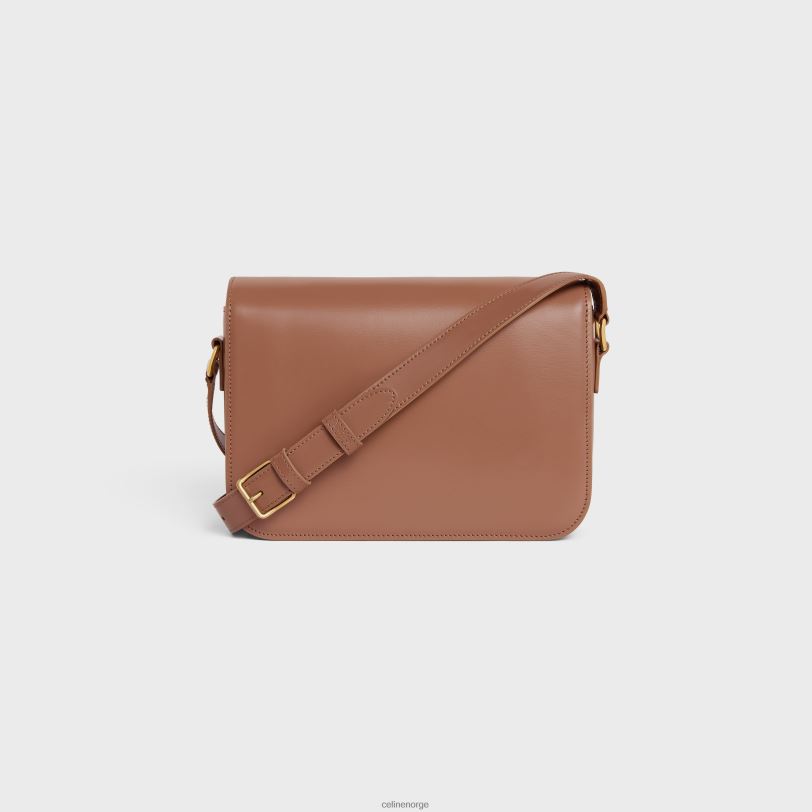 CELINE kvinner classique triomfveske i skinnende kalveskinn V0PT696 tilbehør bronse