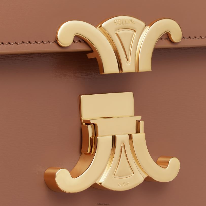 CELINE kvinner classique triomfveske i skinnende kalveskinn V0PT696 tilbehør bronse
