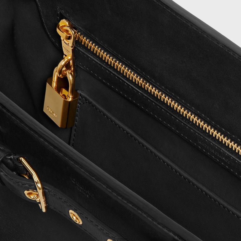 CELINE kvinner conti bag i naturlig kalveskinn V0PT6165 tilbehør svart