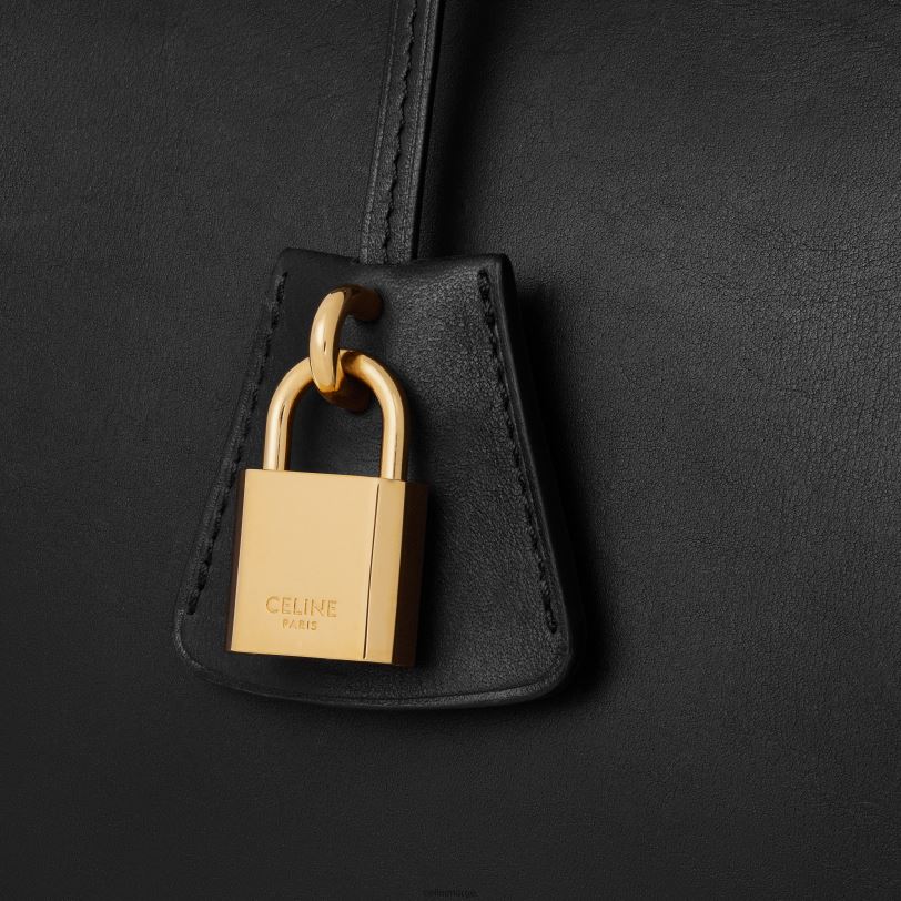 CELINE kvinner conti bag i naturlig kalveskinn V0PT6165 tilbehør svart