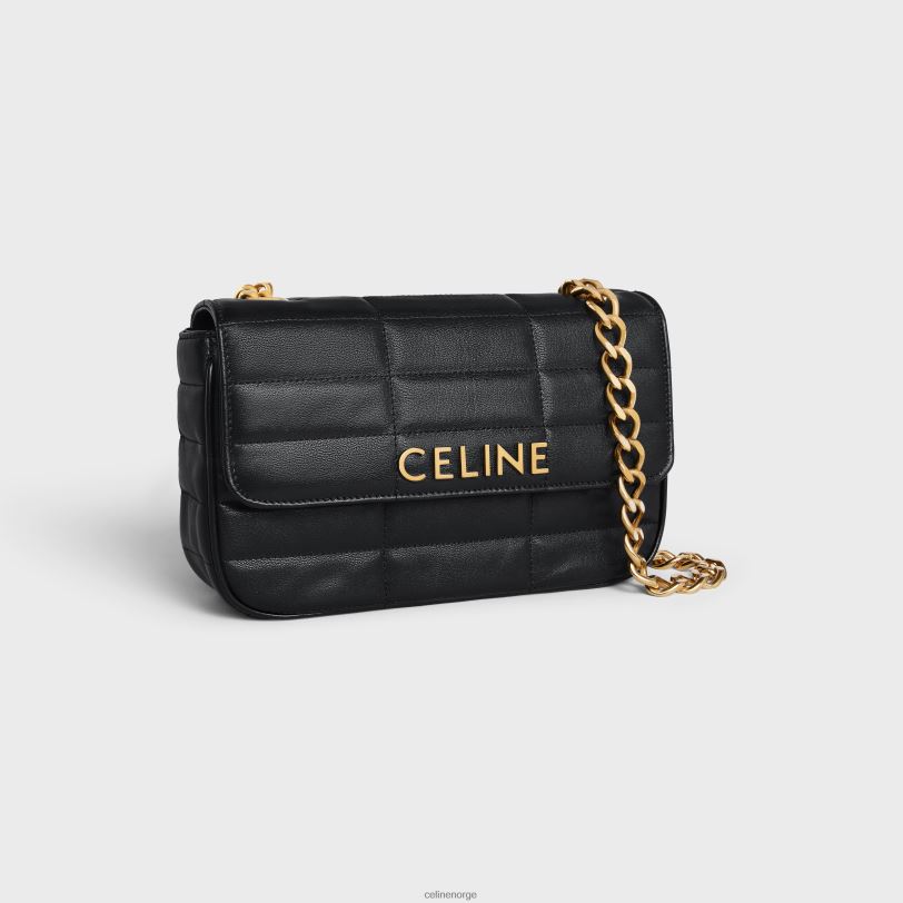 CELINE kvinner kjede skulderveske matelass monokrom i vattert kalveskinn V0PT6280 tilbehør svart