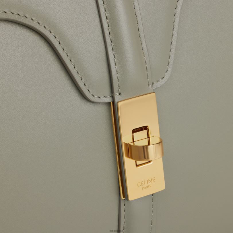 CELINE kvinner liten 16-pose i satinert kalveskinn V0PT6125 tilbehør grønn leire