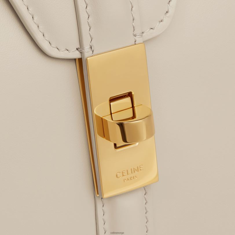 CELINE kvinner liten 16-pose i satinert kalveskinn V0PT6127 tilbehør lett stein