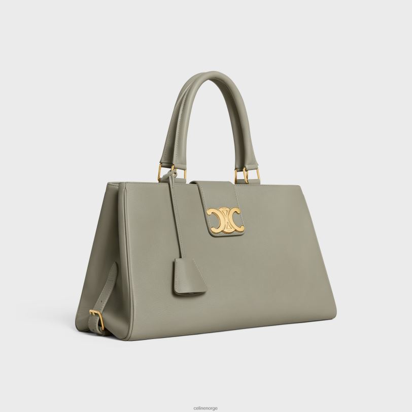 CELINE kvinner medium appolinpose i smidig kalveskinn V0PT6272 tilbehør grønn leire