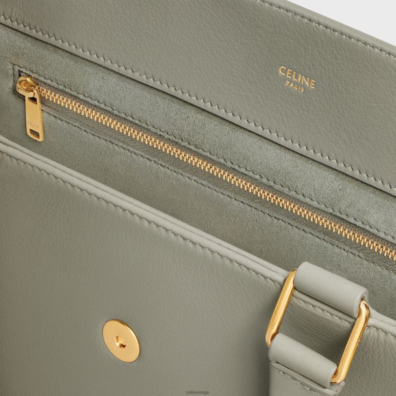 CELINE kvinner medium appolinpose i smidig kalveskinn V0PT6272 tilbehør grønn leire