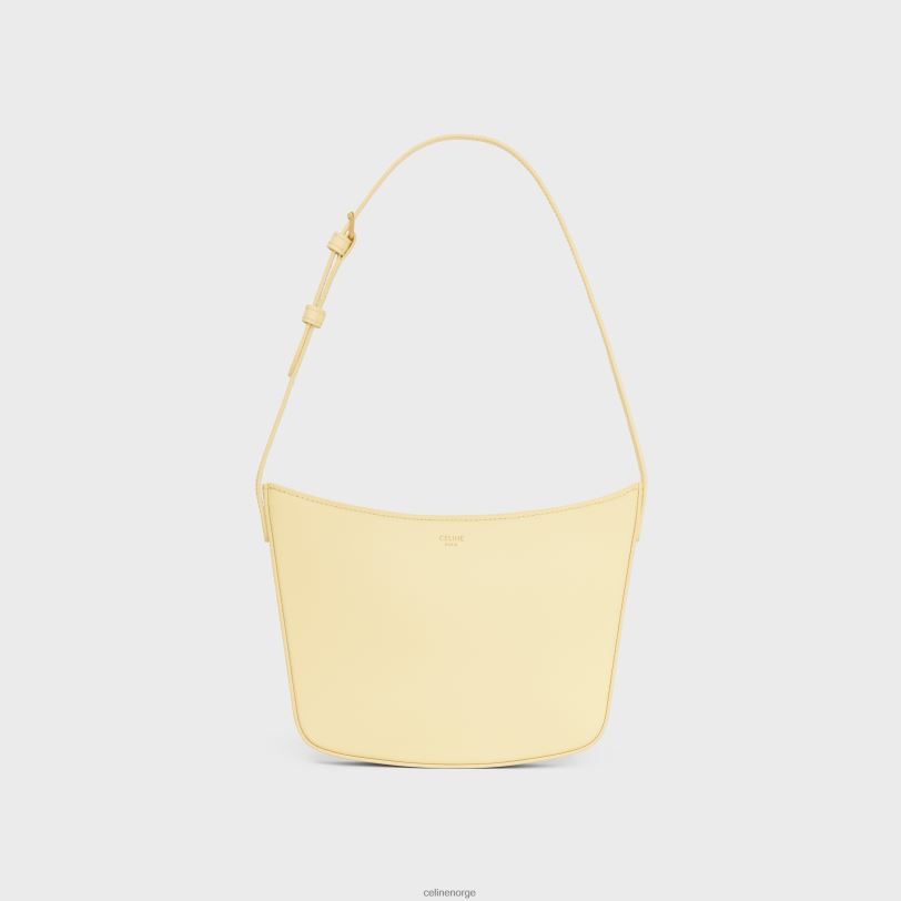 CELINE kvinner medium croque bag i skinnende kalveskinn V0PT6295 tilbehør sollys