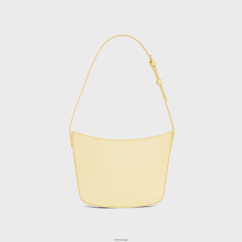 CELINE kvinner medium croque bag i skinnende kalveskinn V0PT6295 tilbehør sollys