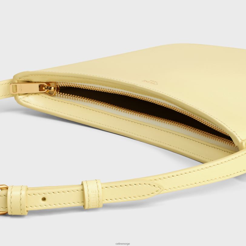 CELINE kvinner medium croque bag i skinnende kalveskinn V0PT6295 tilbehør sollys