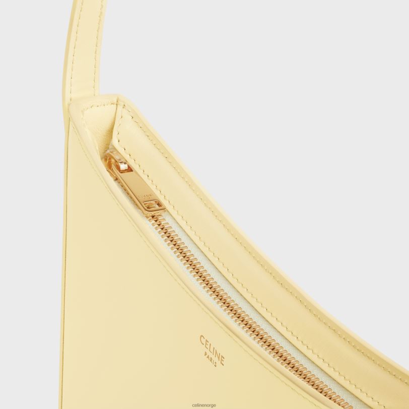 CELINE kvinner medium croque bag i skinnende kalveskinn V0PT6295 tilbehør sollys