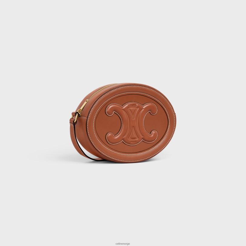 CELINE kvinner oval bag cuir triomphe i glatt kalveskinn V0PT6211 tilbehør tan