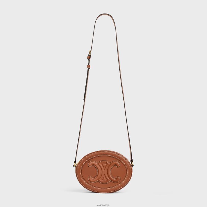 CELINE kvinner oval bag cuir triomphe i glatt kalveskinn V0PT6211 tilbehør tan