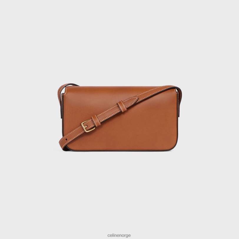 CELINE kvinner skulderveske claude i naturlig kalveskinn V0PT654 tilbehør tan