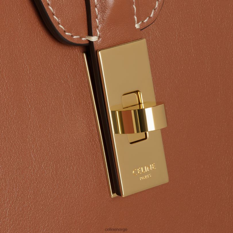 CELINE kvinner stor myk 16 pose i glatt kalveskinn V0PT6141 tilbehør tan