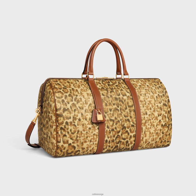 CELINE kvinner stor reiseveske i triomphe canvas med trykk V0PT687 tilbehør leopard