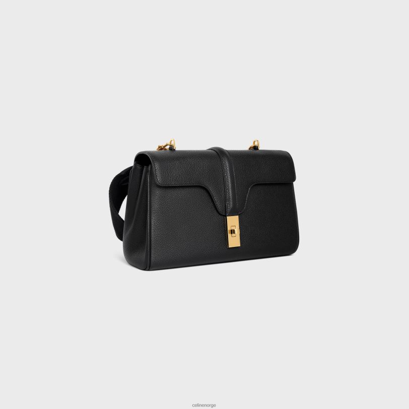 CELINE kvinner teen soft 16 i smidig kornet kalveskinn V0PT667 tilbehør svart