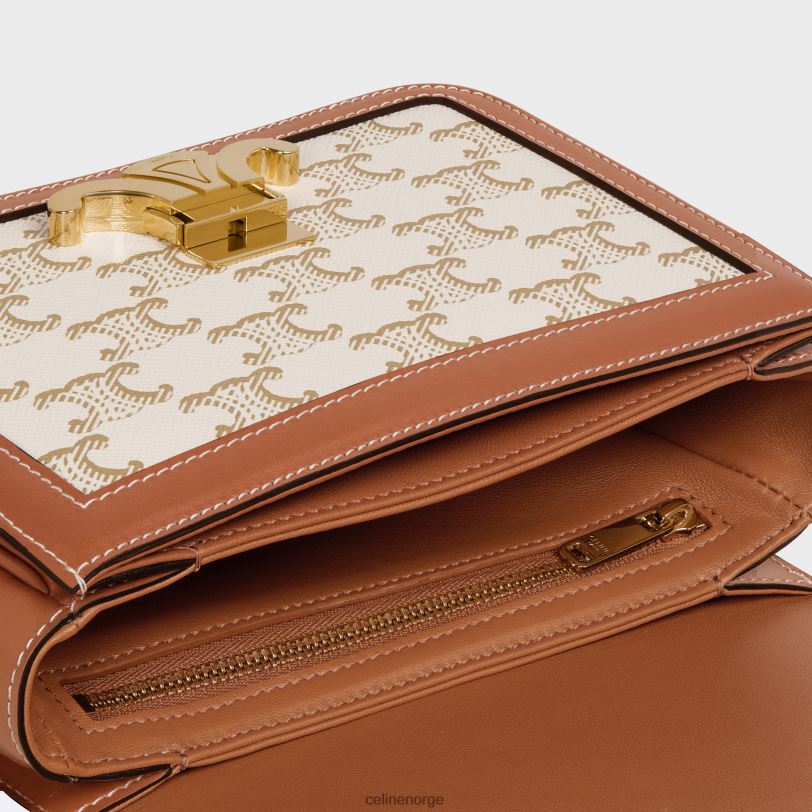 CELINE kvinner tenåringstriomfveske i triomf-lerret og kalveskinn V0PT6107 tilbehør hvit