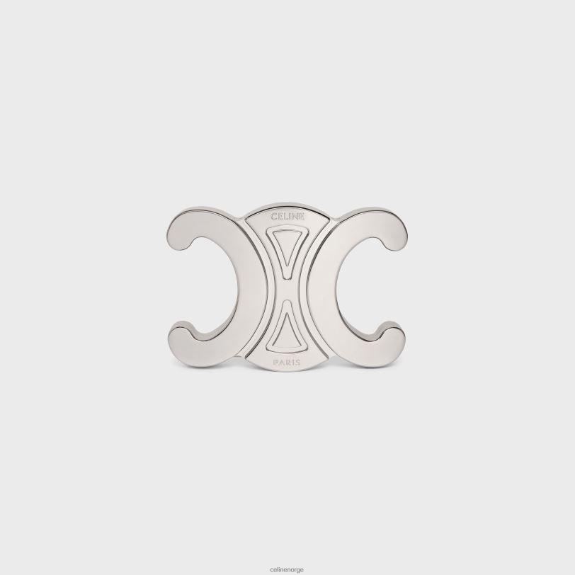 CELINE kvinner triomphe metal minaudiere i aluminium V0PT6287 tilbehør sølv