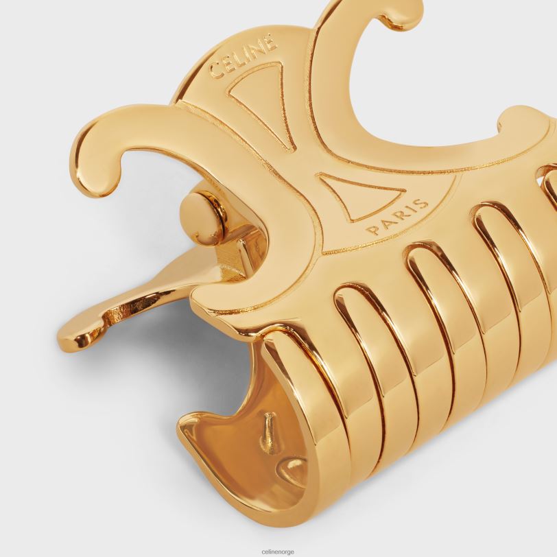 CELINE kvinner triomphe middels hårklo i zamak V0PT61241 tilbehør gull