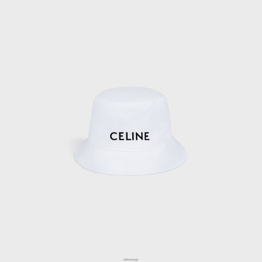 CELINE kvinner bøttehatt i bomull hvit tilbehør TZLR6J2251