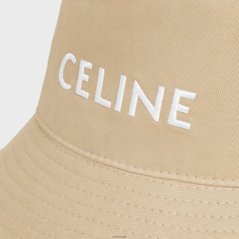 CELINE kvinner bøttehatt i bomullsgabardin V0PT61044 tilbehør kjeks
