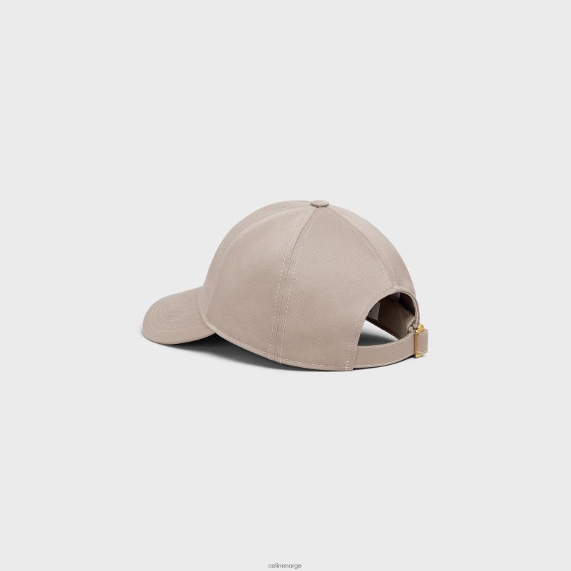 CELINE kvinner baseballcaps i bomull V0PT61049 tilbehør britisk beige