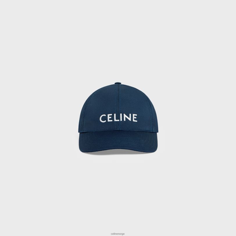 CELINE kvinner baseballcaps i bomull V0PT61162 tilbehør marine