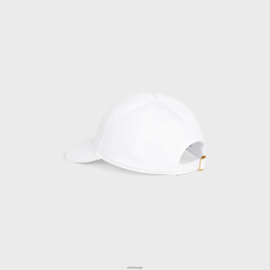 CELINE kvinner baseballcaps i bomull hvit tilbehør TZLR6J2240