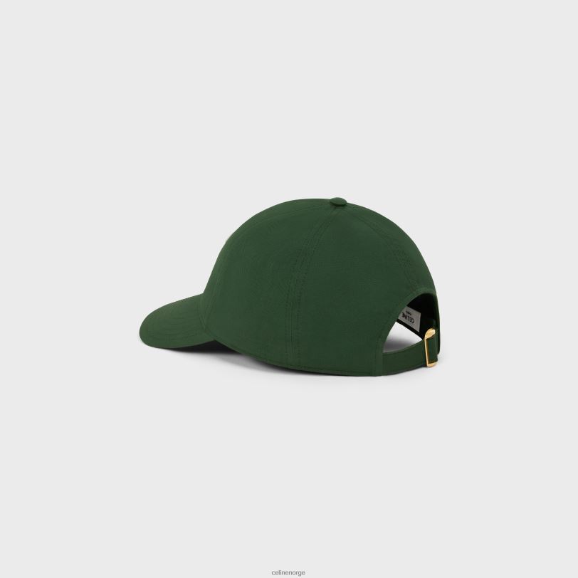 CELINE kvinner triomphe baseballcaps i bomull V0PT61047 tilbehør vert bouteille