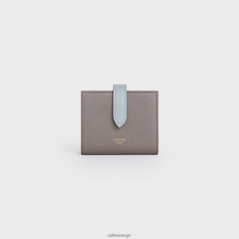CELINE kvinner liten lommebok i tofarget kalveskinn V0PT6479 tilbehør småstein/mineral