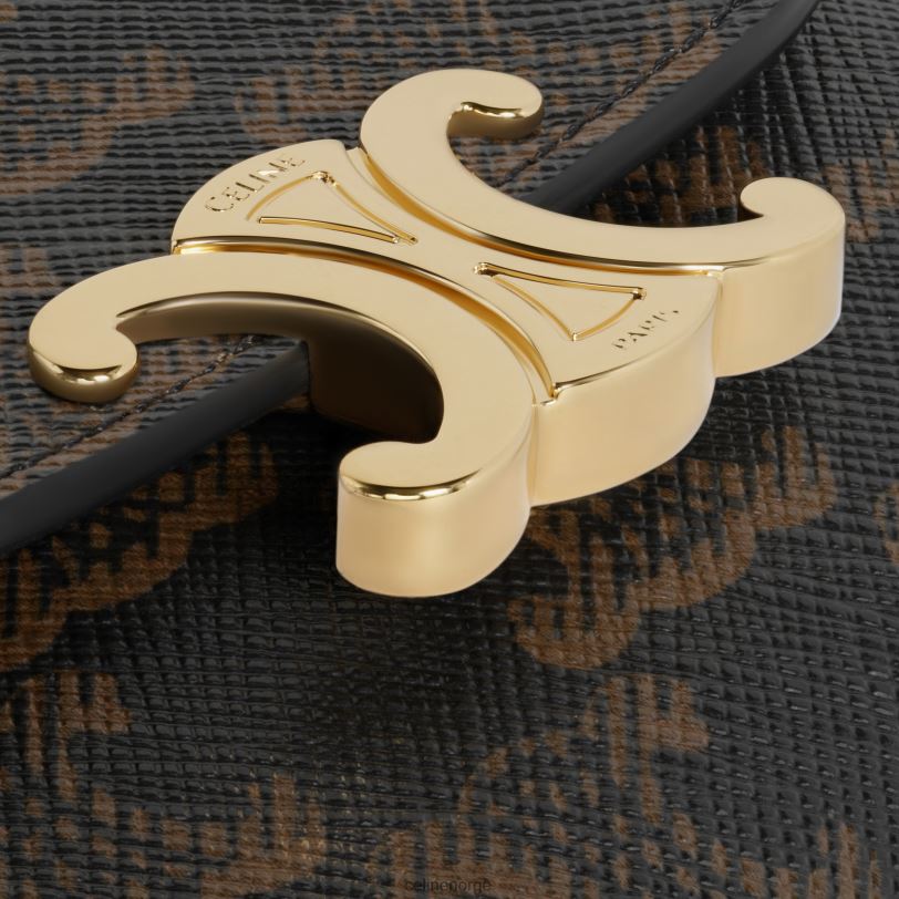 CELINE kvinner liten lommebok triomf i triomf lerret V0PT6453 tilbehør tan