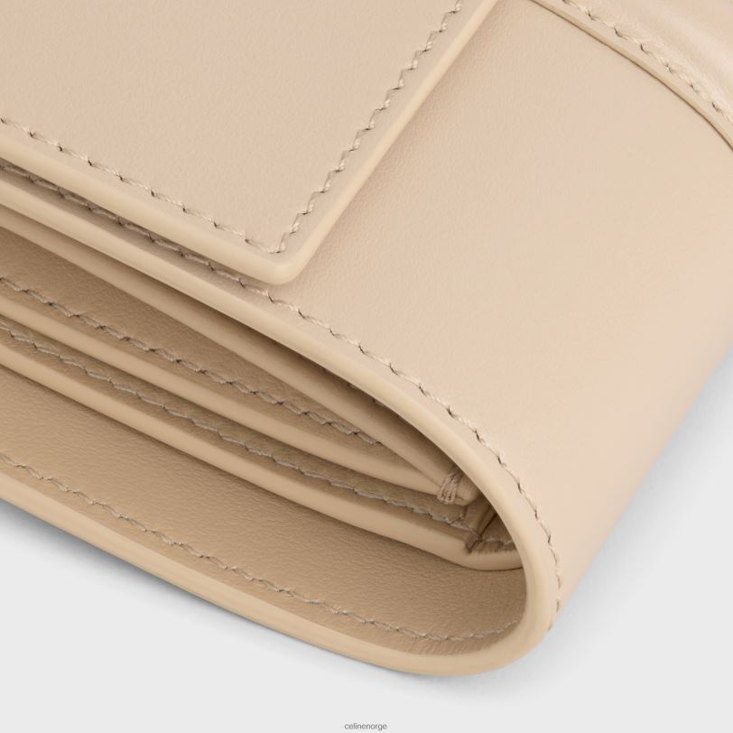 CELINE kvinner liten trefoldet lommebok 16 i skinnende kalveskinn V0PT6468 tilbehør naken