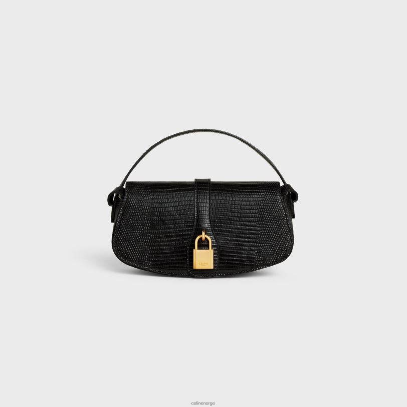 CELINE kvinner clutch på stropp tabou i øgle V0PT6396 tilbehør svart