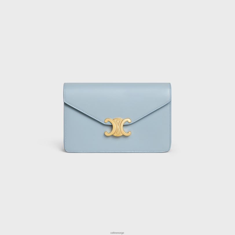 CELINE kvinner lommebok på kjede margo i skinnende kalveskinn V0PT6316 tilbehør lyseblå