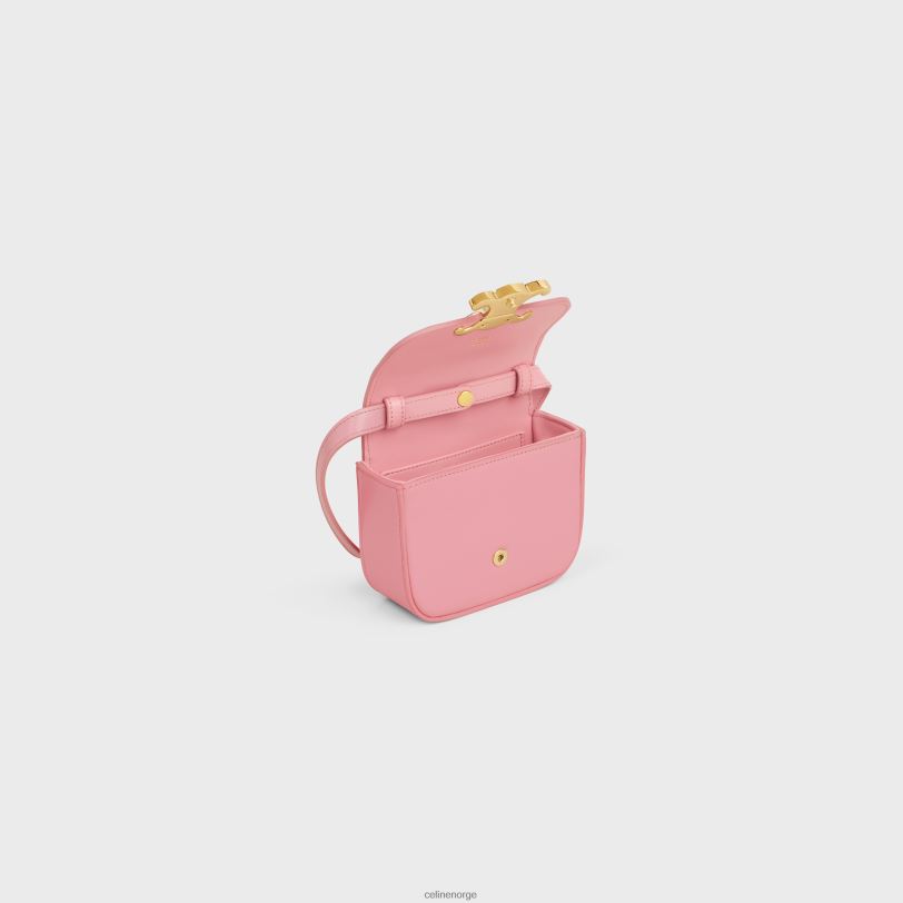 CELINE kvinner mini claude i skinnende kalveskinn V0PT6328 tilbehør rose