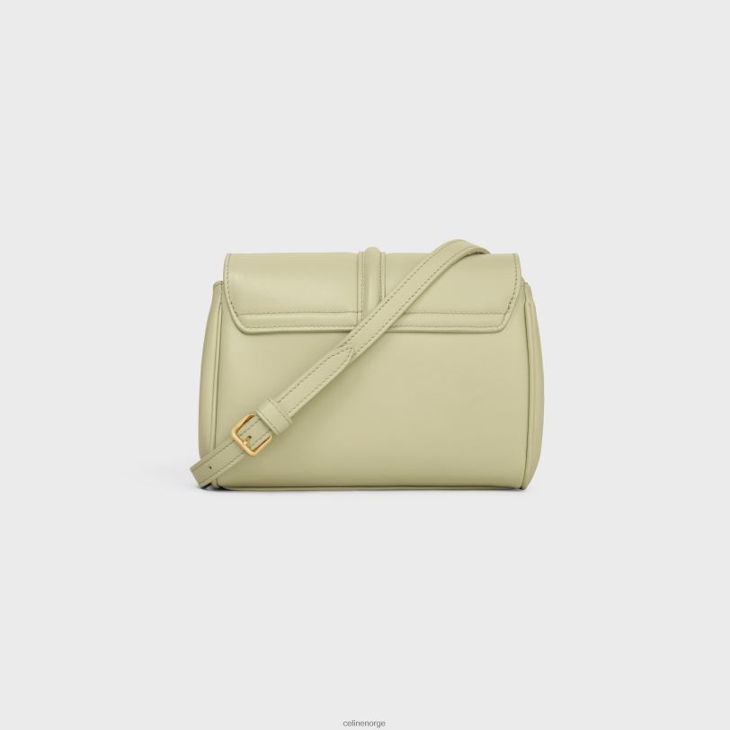 CELINE kvinner mini soft 16 i glatt kalveskinn V0PT6395 tilbehør mandelgrønn