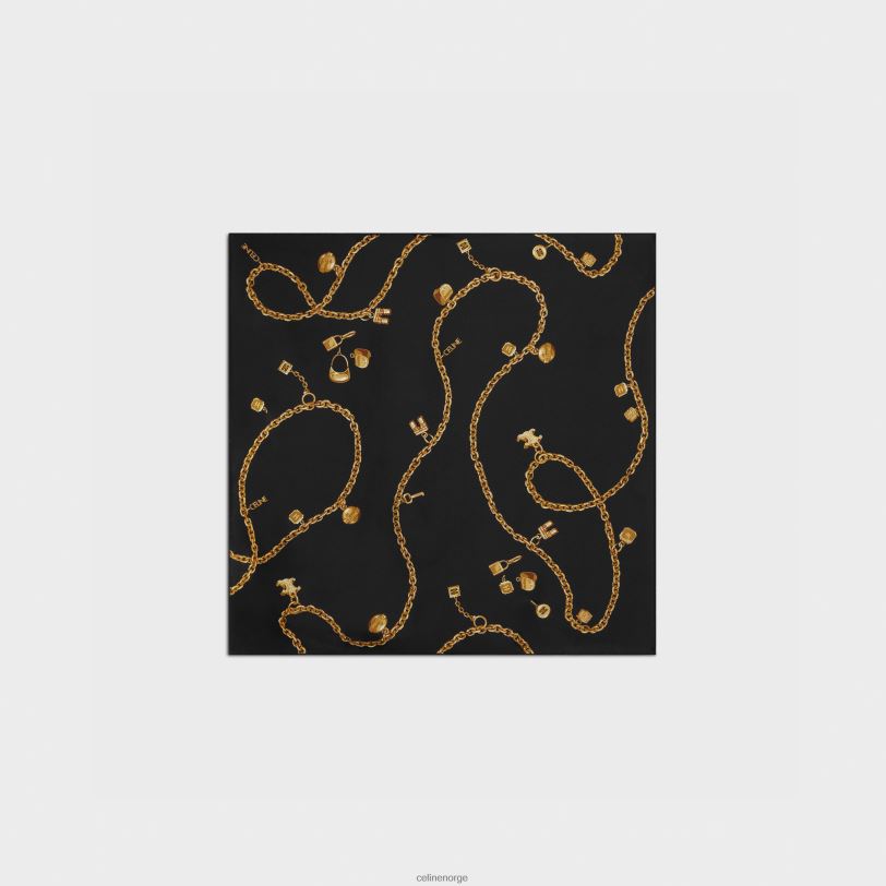 CELINE kvinner bandana i silketwill V0PT61208 tilbehør svart