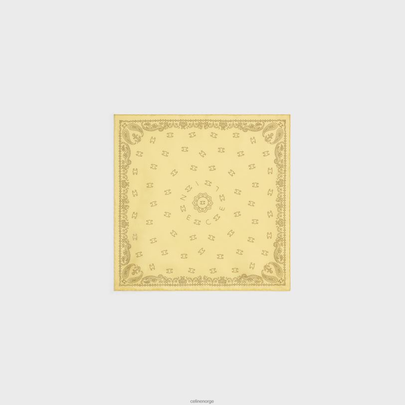 CELINE kvinner bandana i silketwill V0PT61214 tilbehør paille/ecorce