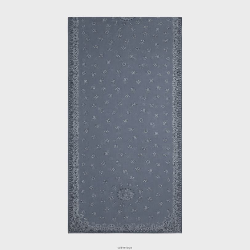 CELINE kvinner stjal i floral kashmirmuslin V0PT61051 tilbehør lett denim