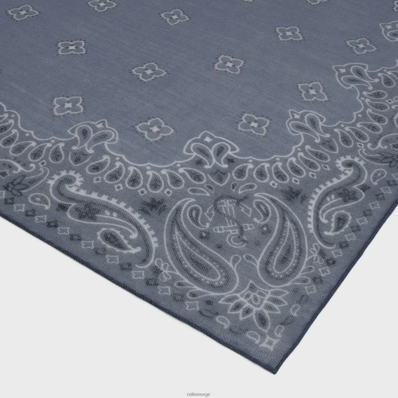 CELINE kvinner stjal i floral kashmirmuslin V0PT61051 tilbehør lett denim