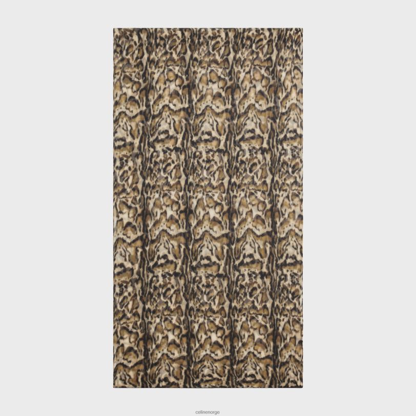 CELINE kvinner stjal i kashmirmuslin med ocelot-trykk V0PT61200 tilbehør leopard